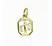 Zlatý přívěsek, žluté zlato, váhy, znamení zvěrokruhu, přívěšek, P 127 