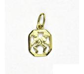 Zlatý přívěsek, žluté zlato, blíženci, znamení zvěrokruhu, přívěšek, P 127  