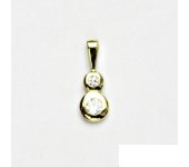 Zlatý přívěsek, žluté zlato, čiré zirkony, přívěšek ze zlata, P 1122