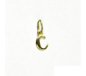Zlatý přívěsek, písmenko C, písmeno, žluté zlato, přívěšek, P 744   