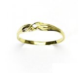 Zlatý prsten, žluté zlato, prstýnek s diamantem, briliant,  T 1481