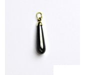 Zlatý přívěsek, žluté zlato, přírodní hematit, přívěsek s hemetitem, P 41 