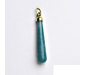 Zlatý přívěsek, žluté zlato, přírodní amazonit, přívěsek s amazonitem, P 41 