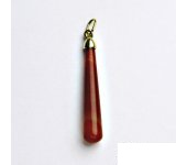 Zlatý přívěsek, žluté zlato, přírodní karneol, přívěsek s karneolem, P 41  