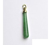 Zlatý přívěsek, žluté zlato, přírodní avanturin, přívěsek s avanturinem, P 41 