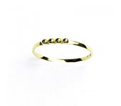 Zlatý prsten, žluté zlato, prstýnek ze zlata, kuličky, T 805