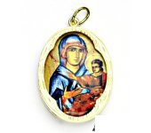 Zlatý přívěsek, žluté zlato,porcelánová Madonka, Madonna Di San Luca, P 158 