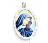 Zlatý přívěsek,bílé zlato,porcelánová Madonka, Panna Marie, P 158 (M-1 zvětšená)