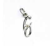 Zlatý přívěsek, písmeno G, bílé zlato, zlaté písmenko, P 437