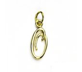 Zlatý přívěsek, písmeno O, žluté zlato, zlaté písmenko, P 437  