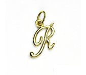 Zlatý přívěsek, písmeno R, žluté zlato, zlaté písmenko, P 437   