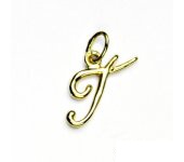 Zlatý přívěsek, písmeno T, žluté zlato, zlaté písmenko, P 437  