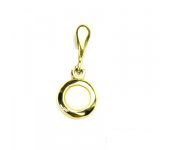Zlatý přívěsek, žluté zlato, bílý syntetický opál,  přívěsek s opálem, P 1470/22