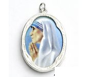 Zlatý přívěsek, bílé zlato, porcelánová Madonka, Matka Tereza, P 158 (MT)  