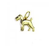 Zlatý přívěsek, žluté zlato, terier, přívěsek ze zlata, pes, P 307