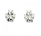 Zlaté náušnice, bílé zlato, psí tlapky, náušnice na šroubek, NŠ 1333