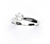 Zlatý prsten, bílé zlato, prstýnek se zirkonem,  VR 329