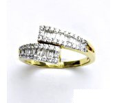 Zlatý prsten s diamanty, briliant, prstýnek, žluté zlato, diamant, vel. 55, 5,06 g