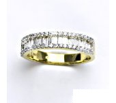 Zlatý prsten s diamanty, briliant, prstýnek, žluté zlato, diamant, vel. 55, 4,19 g