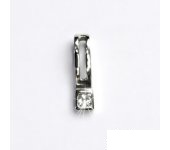 Zlatý přívěsek, bílé zlato, přívěsek s čirým zirkonem, čirý zirkon, VP 107