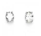 Zlaté náušnice, bílé zlato, náušnice se zirkony, čirý zirkon, NŠ 1245