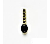 Zlatý přívěsek, žluté zlato, přírodní granáty, přívěšek ze zlata, VP 23