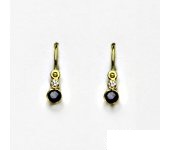 Zlaté náušnice, granát, žluté zlato, dětské náušnice VE 179