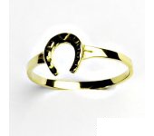 Zlatý prsten, žluté zlato, podkova, prstýnek ve tvaru podkovy, T 11