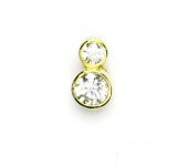 Zlatý přívěsek, žluté zlato, přívěsek s čirými zirkony, VP 130 