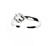 Zlatý prstýnek, bílé zlato, prstýnek s čirým zirkonem, T 1386