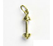 Zlatý přívěsek, žluté zlato, činka, přívěsek ze zlata, P 341
