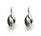 Zlaté náušnice, bílé zlato, čirý zikon, náušnice ze zlata, VE 138