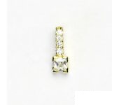 Zlatý přívěsek, žluté zlato, přívěsek s čirými zirkony, čirý zirkon, VP 117