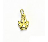 Zlatý přívěsek, žluté zlato, psí tlapka, přívěšek ze zlata, P 1333