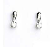 Zlaté náušnice, čirý zirkon, bílé zlato, náušnice ze zlata, VE 82 