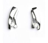 Zlaté náušnice, čirý zirkon, bílé zlato, náušnice ze zlata, VE 46 