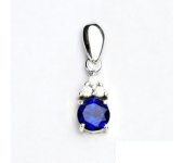 Zlatý přívěsek,bílé zlato,přívěsek, čiré zirkony a zirkon spinel, VP 126 