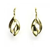 Zlaté náušnice, žluté zlato, čirý zikon, náušnice ze zlata, VE 138 