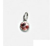 Zlatý přívěsek se Swarovski krystalem light rose, bílé zlato, P 1336 