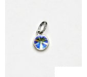 Zlatý přívěsek se Swarovski krystalem AB, bílé zlato, P 1336 