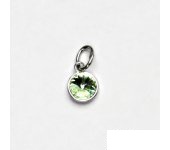 Zlatý přívěsek se Swarovski krystalem chrizolit, bílé zlato, P 1336 