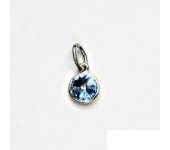 Zlatý přívěsek se Swarovski krystalem akvamarin, bílé zlato, P 1336