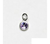 Zlatý přívěsek se Swarovski krystalem violet, bílé zlato, P 1336