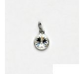 Zlatý přívěsek se Swarovski krystalem čirým  bílé zlato, P 1336