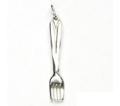 Zlatý přívěsek, vidlička, přívěšek ze zlata, bílé zlato, vidlička, P 340 