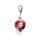 Zlatý přívěsek, bílé zlato, přívěsek se Swarovski krytalem rose, P 1396