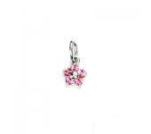 Zlatý přívěsek se Swarovski krystaly rose, přívěšek, pomněnka,P 1391  