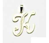 Zlatý přívěsek, žluté zlato, písmeno K, přívěšek ze zlata,1,01 g