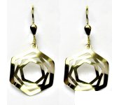 Zlaté náušnice, žluté zlato, náušnice na klapku, visací náušnice, 2,83 g