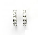 Zlaté náušnice s čirými zirkony, bílé zlato, náušnice ze zlata, 2,47 g